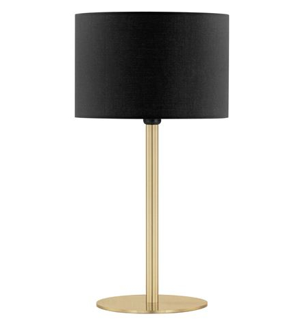 Lampada da tavolo in tessuto 58cm nero/oro