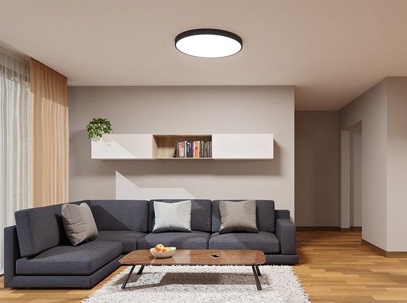 Plafoniera LED nera CCT