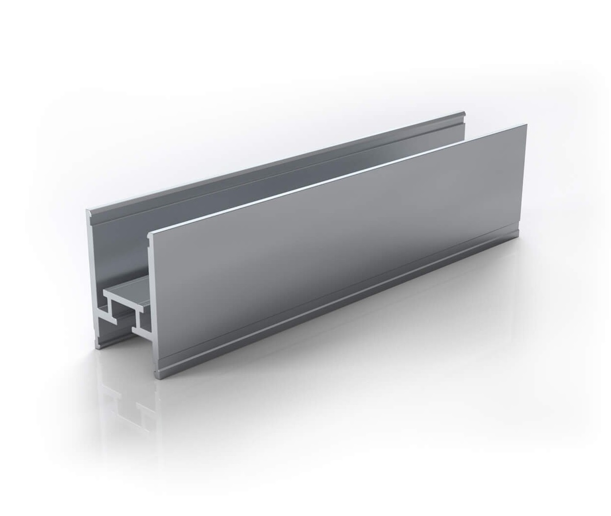 Profilo H in alluminio + 2x copertura opale