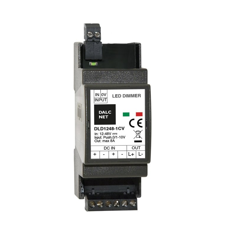 LED Dimmer Push 12-48V guida DIN one4all