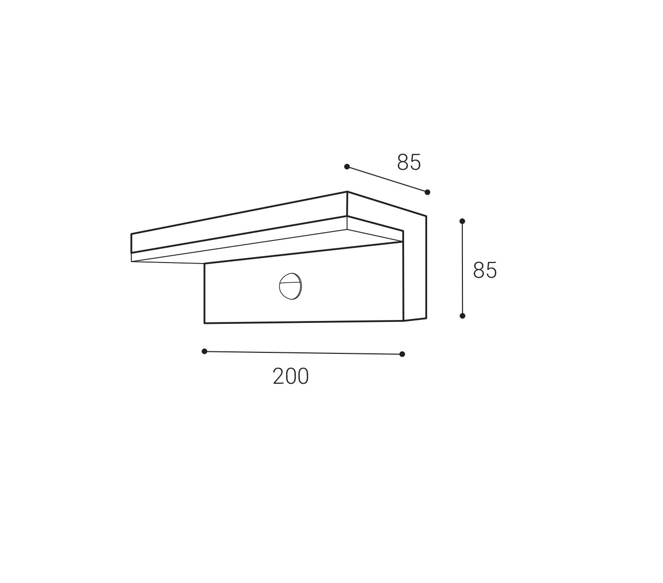 LED Wandleuchte IP54 mit Bewegungssensor anthrazit
