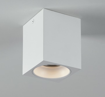 Faretto da superficie GU10 8x8 bianco da incasso