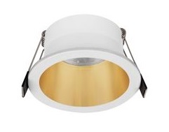 Faretto da incasso GU10 bianco/oro Ø80mm
