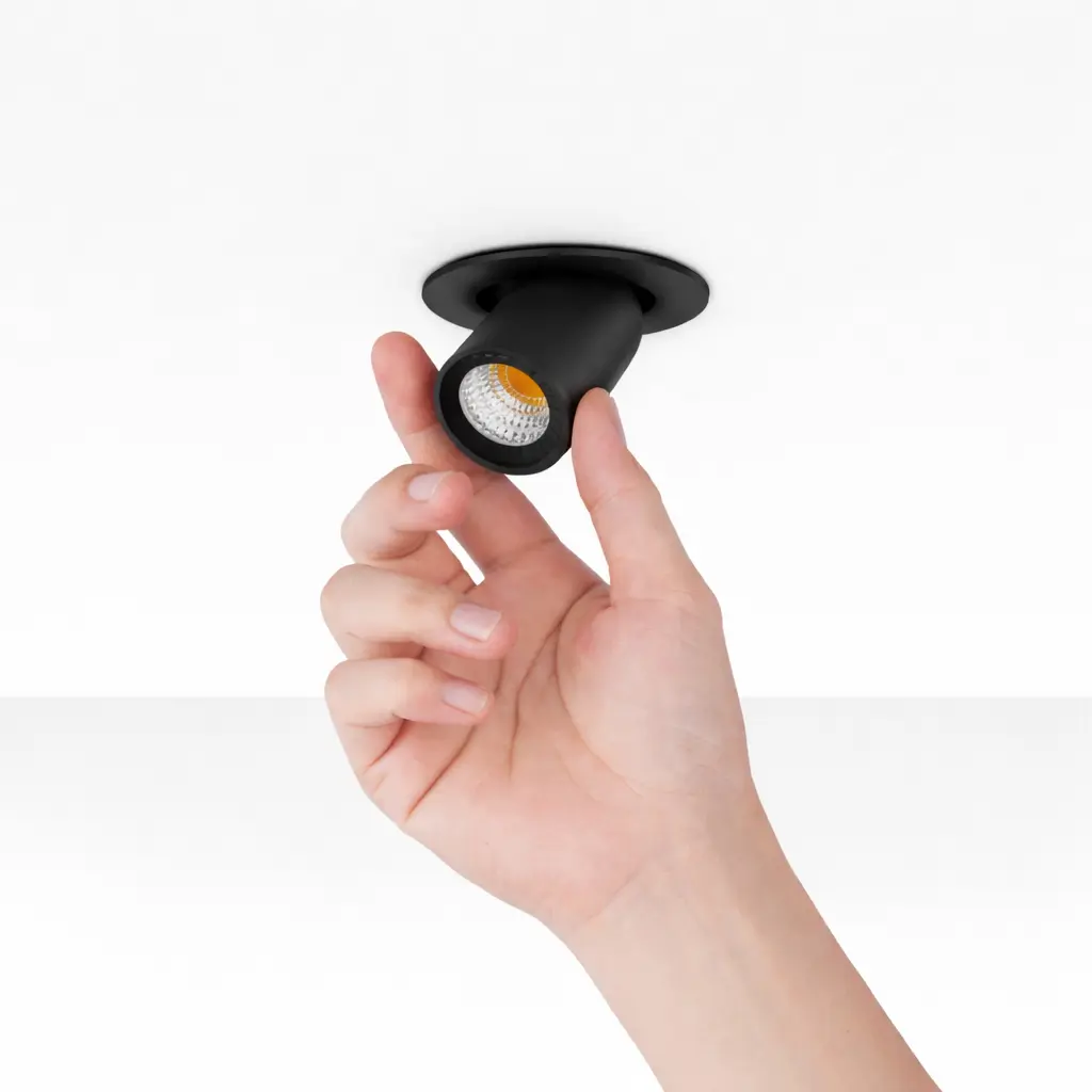 LED Einbau Mini ausziehbar schwarz CCT