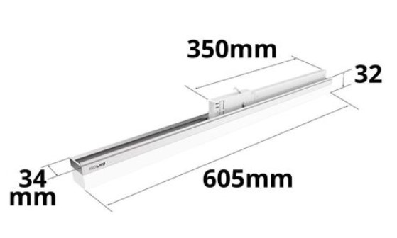 Luce lineare LED 3PH 60cm 20W 4000K bianco