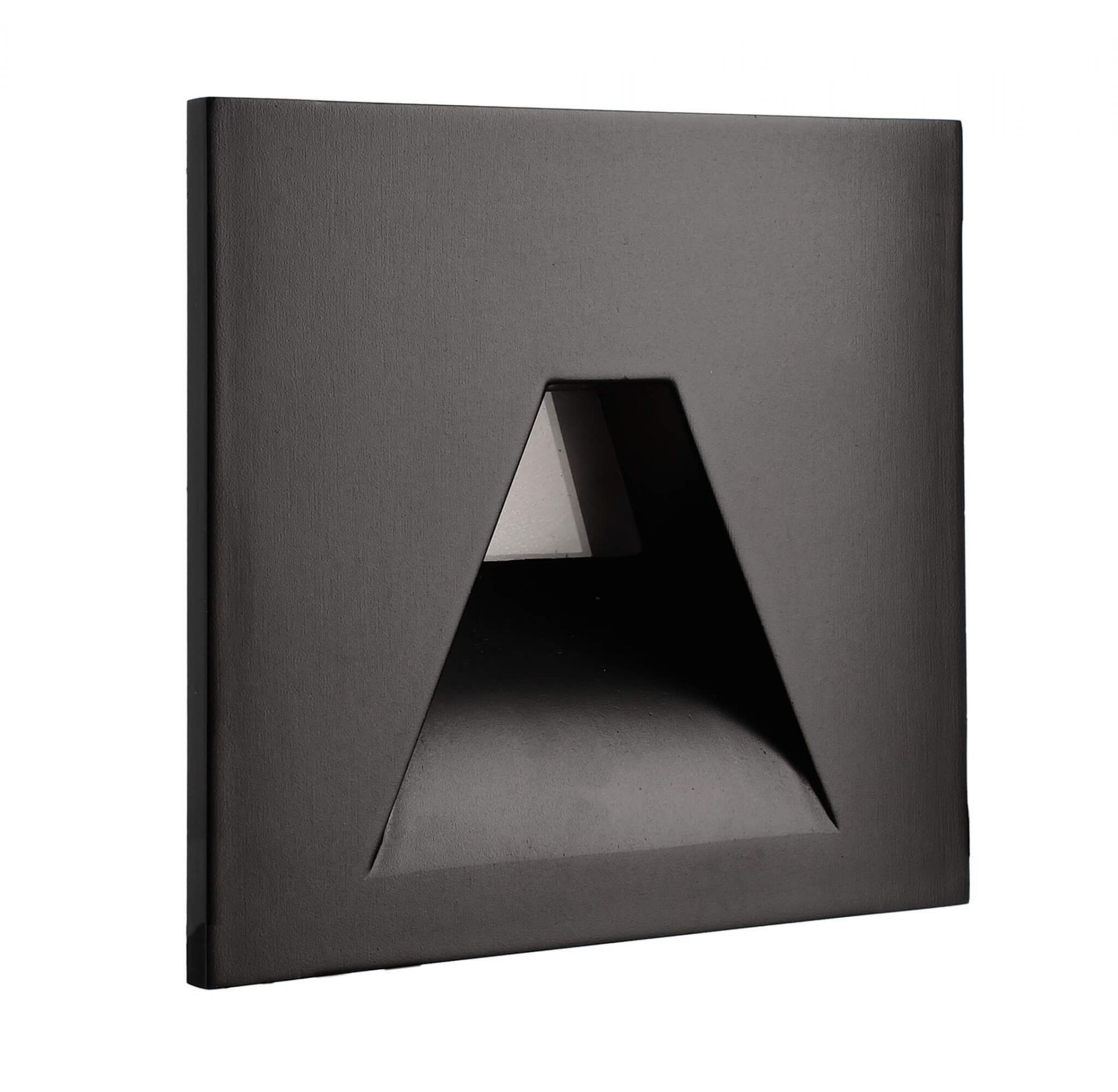 Applique LED da incasso nero 78x78mm 3,5W 230lm 100° IP20