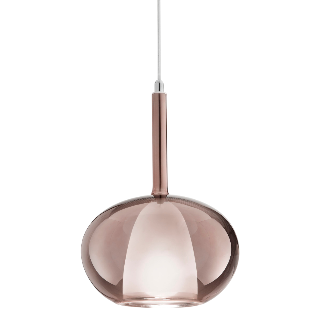 Lampada a sospensione in vetro ametista