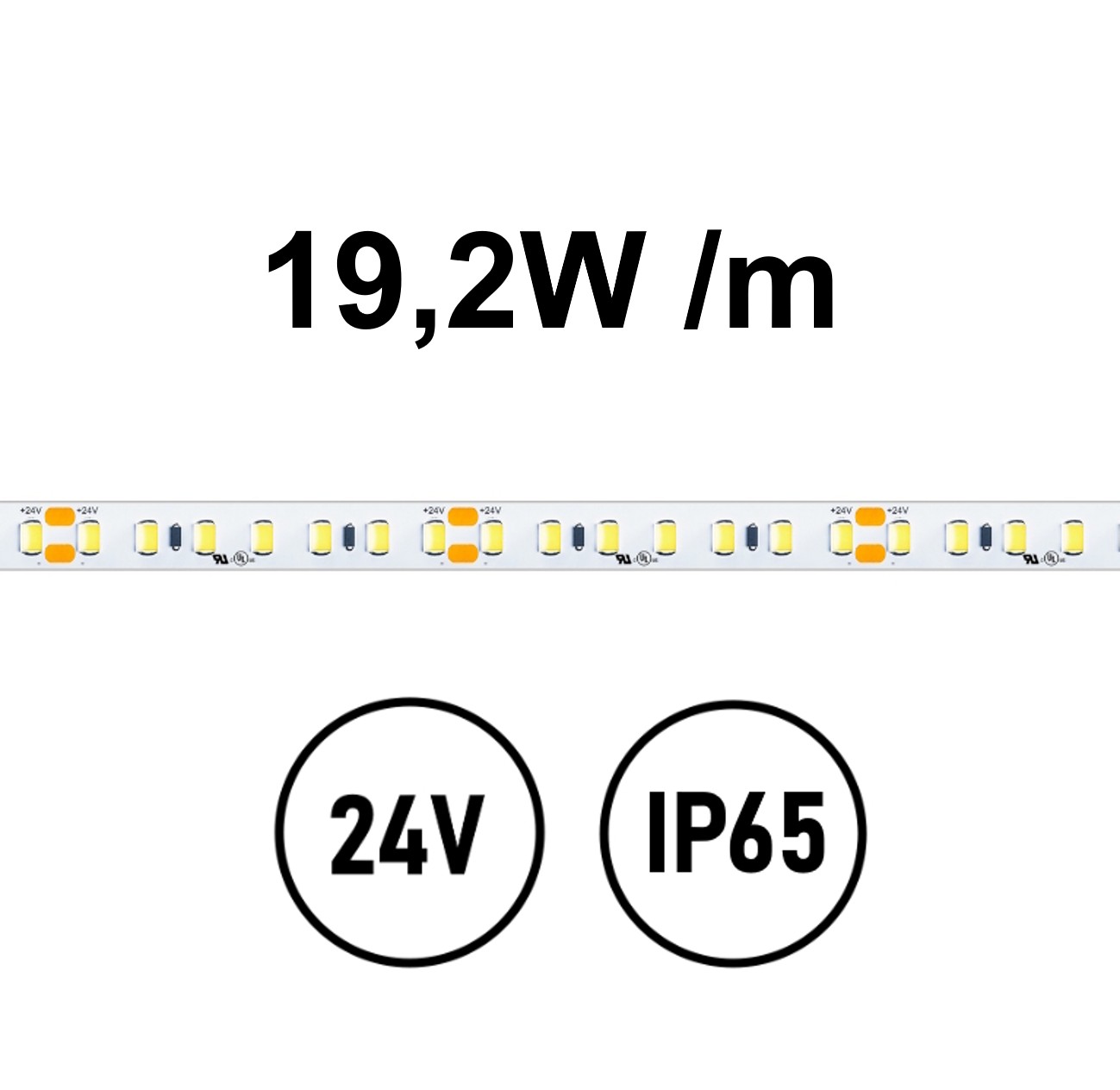 Striscia LED 19,2W IP65 24V