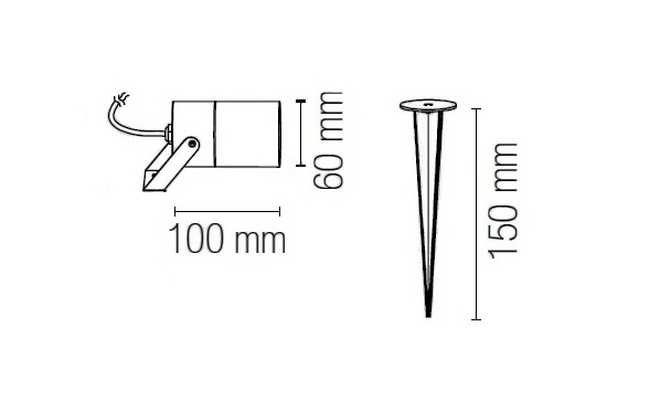 faretto plug-in marrone GU10 IP54