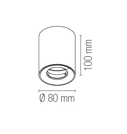 Faretto da superficie GU10 Ø8 bianco da incasso