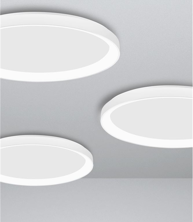 Plafoniera LED a forma di anello bianco