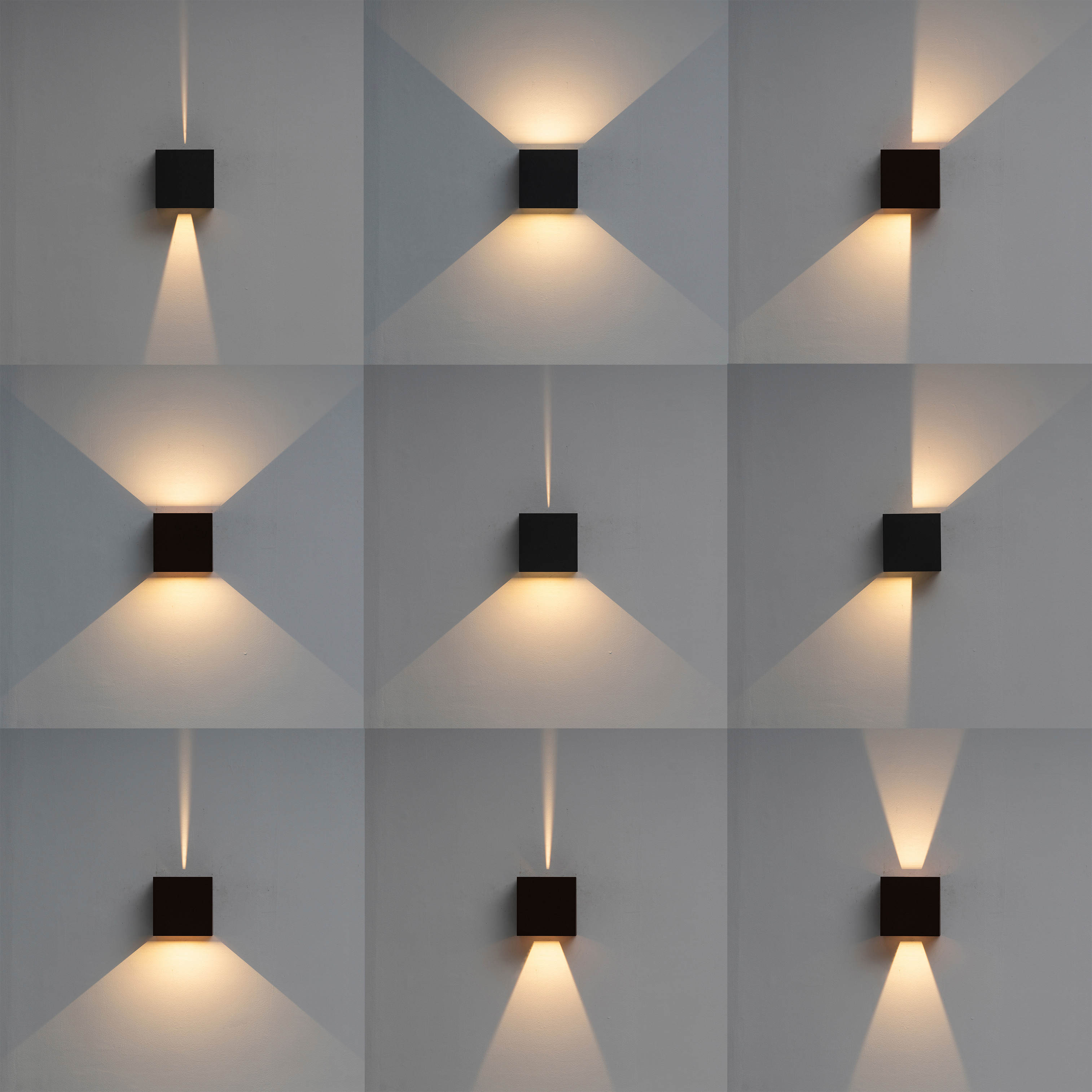 Applique LED cubo antracite