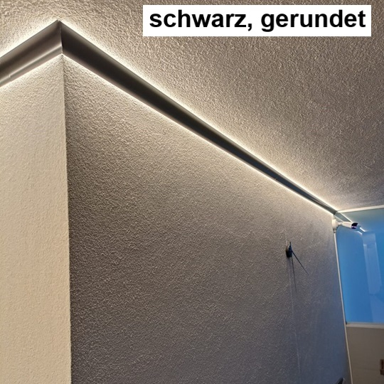 Eckprofil Blende gerundet schwarz