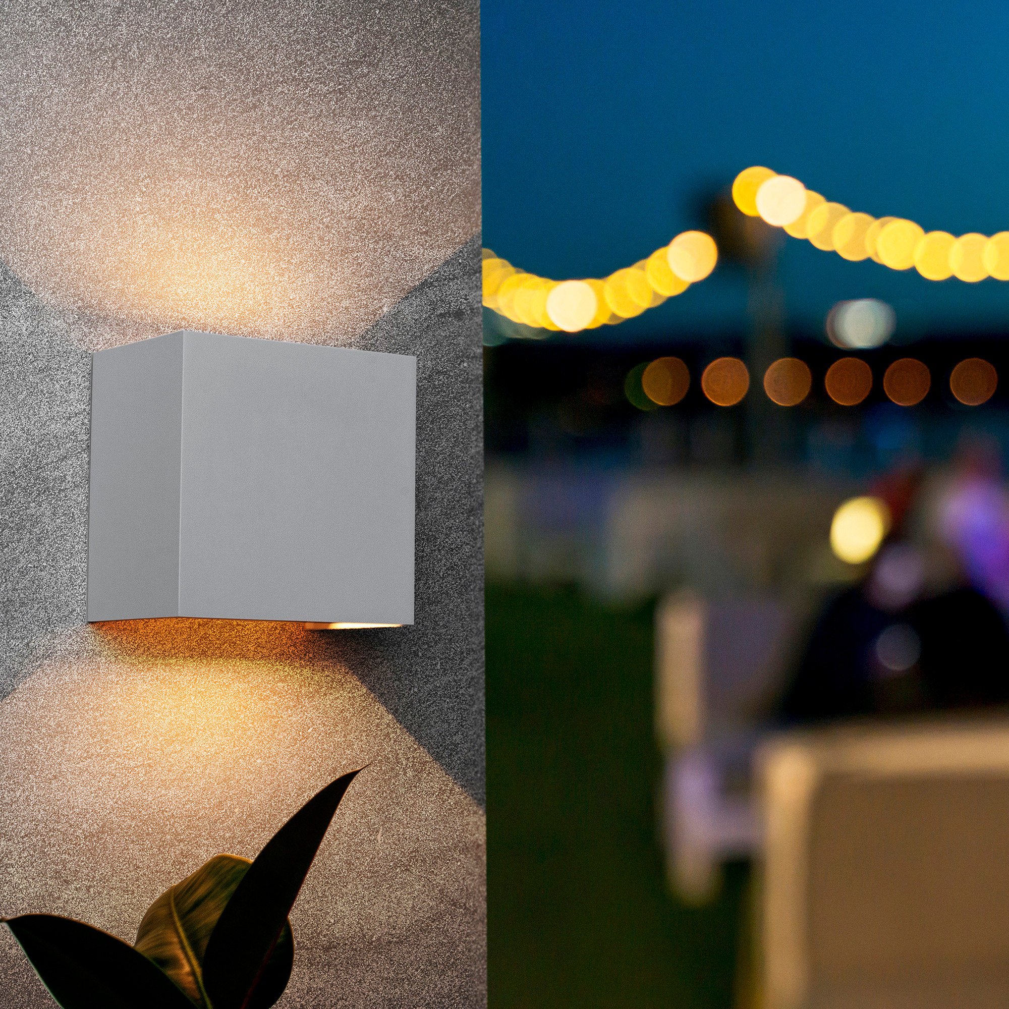 Wandleuchte LED Eckig Weiß