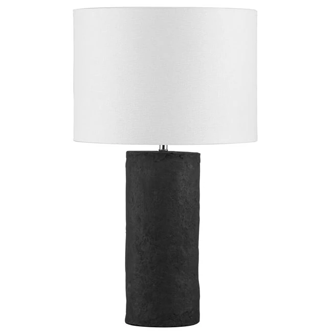 Lampada da tavolo E27 tessuto/cartapesta
