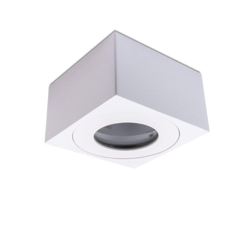 Faretto da superficie piatto bianco IP44