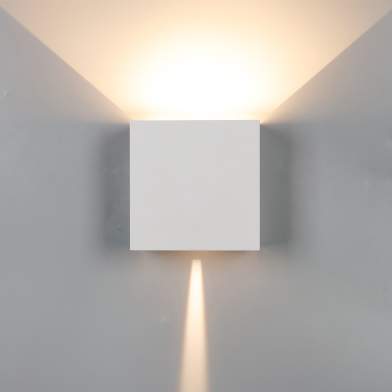 Wandleuchte LED Eckig Weiß