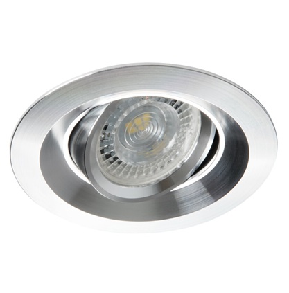Faretto da incasso GU10 decoro argento Ø99mm orientabile