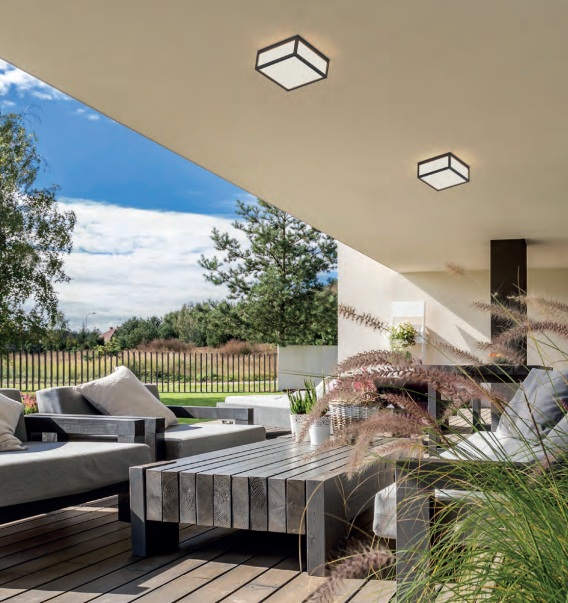 lampada IP65 antracite/opale 2xE27