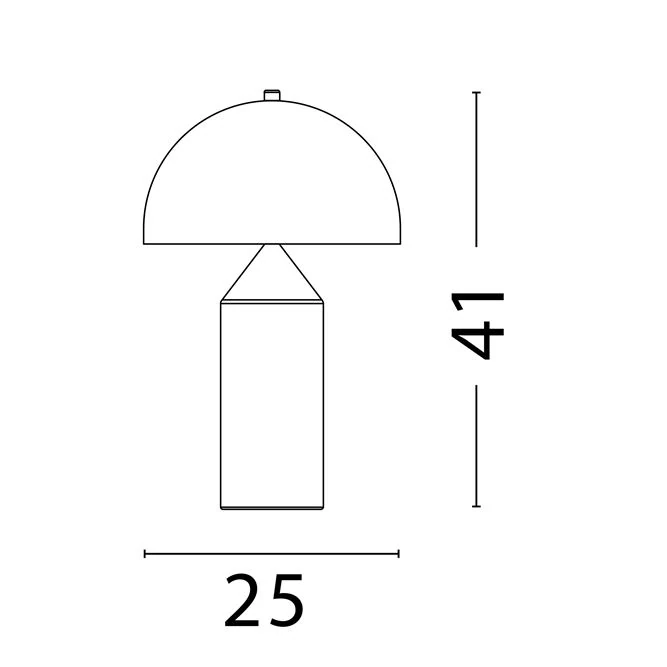 Lampada da E27 41cm nero