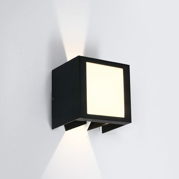 Applique LED IP54 antracite 14x14,5