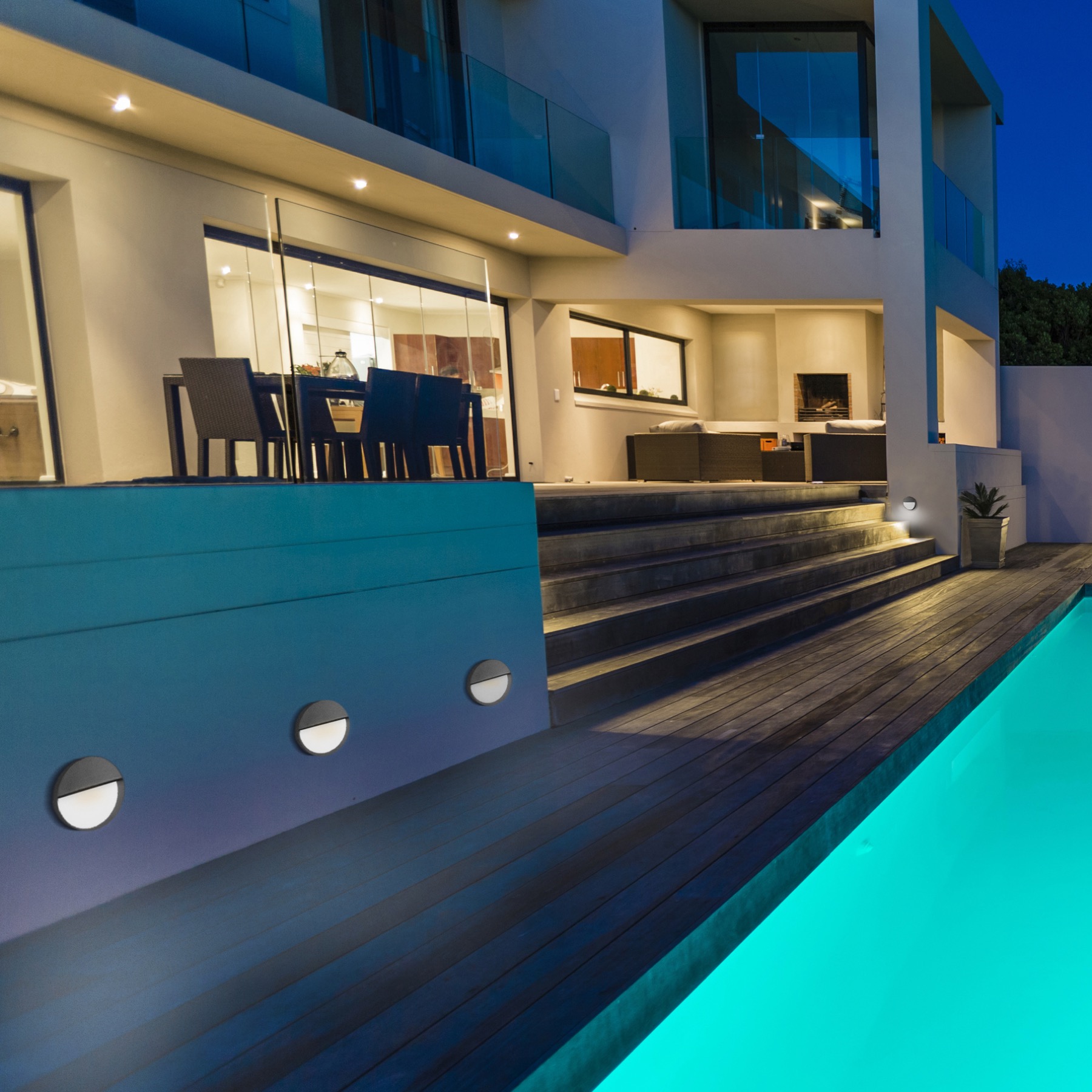 Applique LED Ø16cm antracite