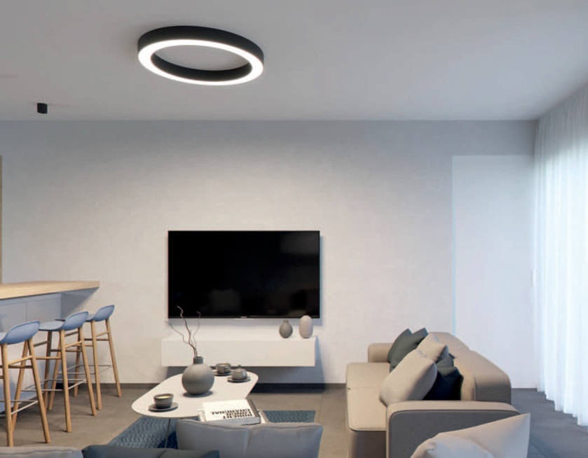 LED Deckenleuchte Ring schwarz CCT