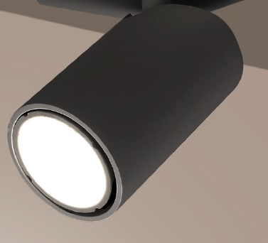 faretto nero 4xGU10
