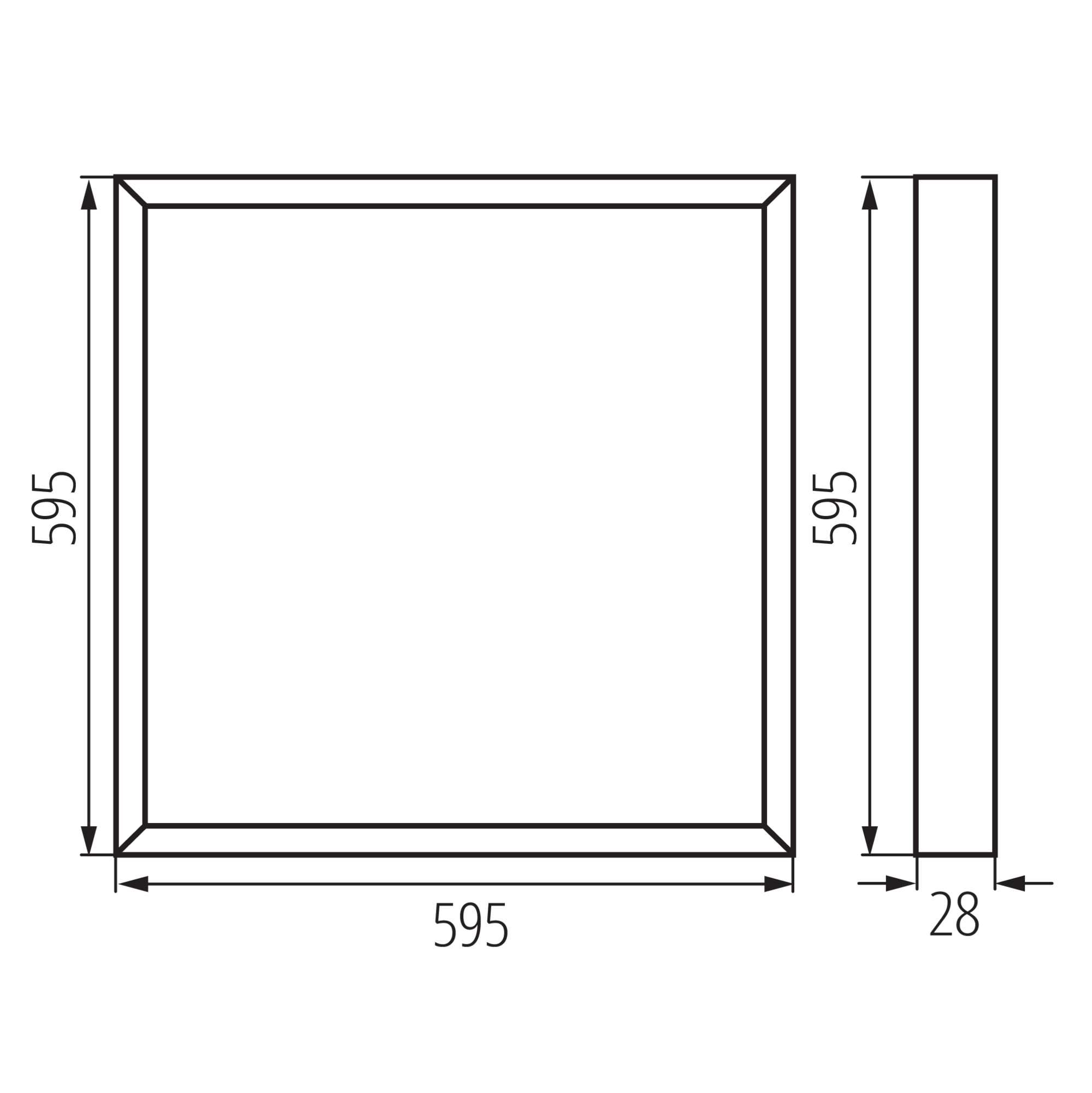 LED Panel 60x60cm CCT UGR19