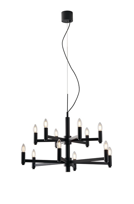 Lampadario grigio satinato Ø72