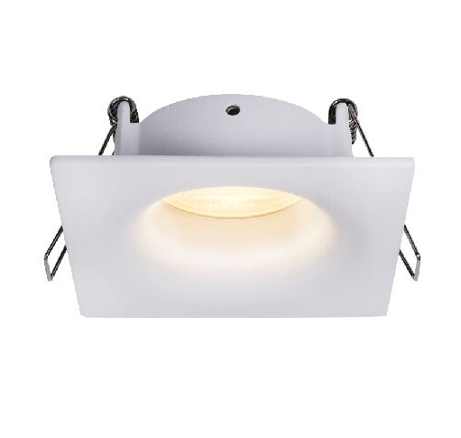 Faretto da incasso IP54 bianco GU10 quadrato
