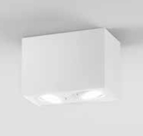 Faretto da superficie 2xGU10 quadrato bianco