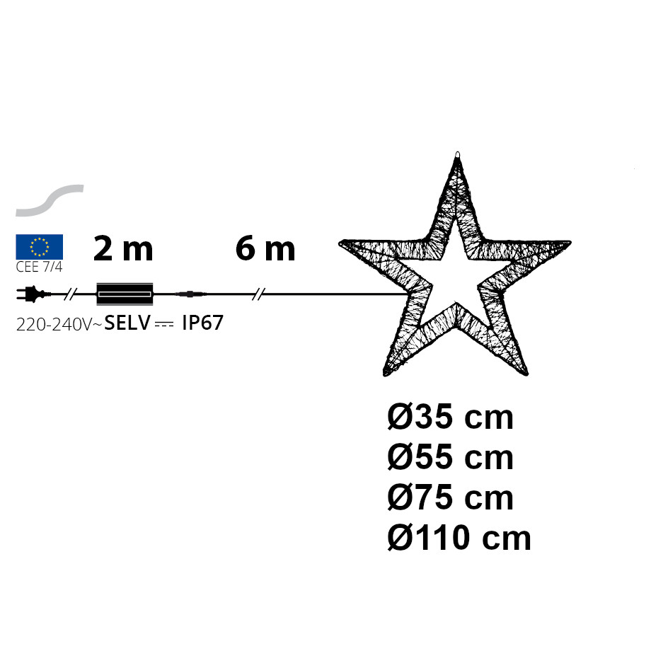 Stella LED 3D 230V IP44