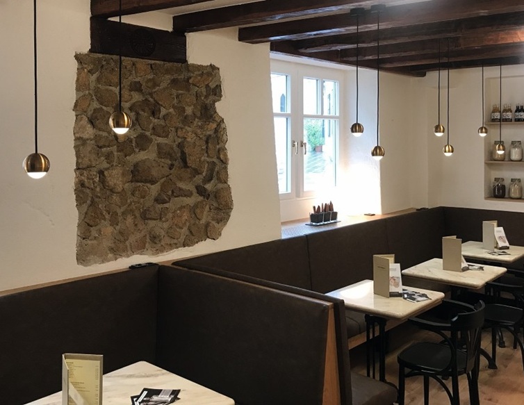 Sospensione a LED con lente 7W ottone