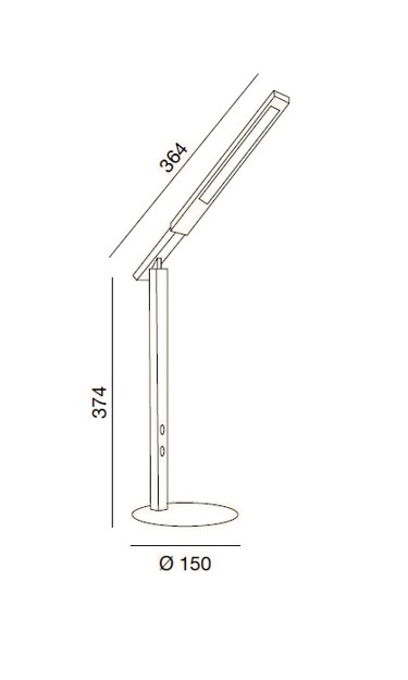Lampada da scrivania a LED nera 10W