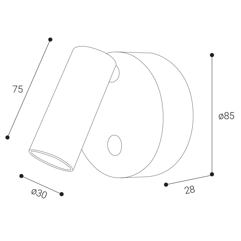 Lampada da lettura a LED DIM bianco