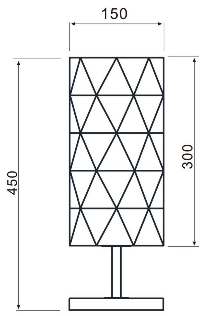Lampada da tavolo in metallo nero E27 H.45cm