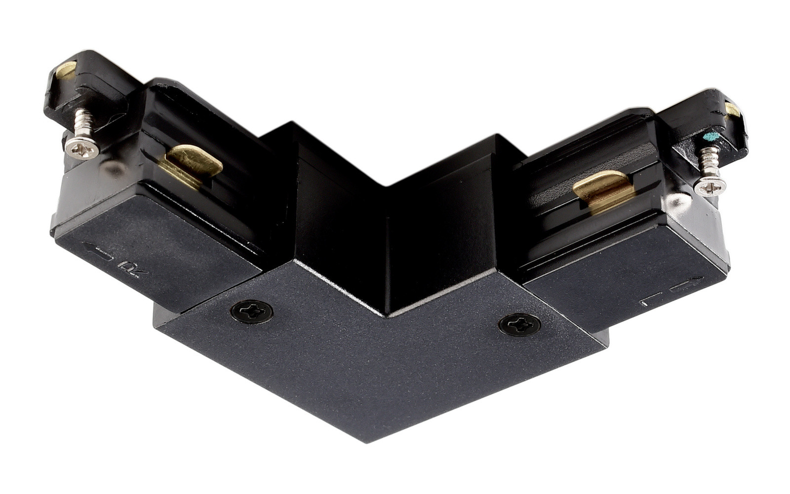 Connettore a L sinistro nero 1PH Mini