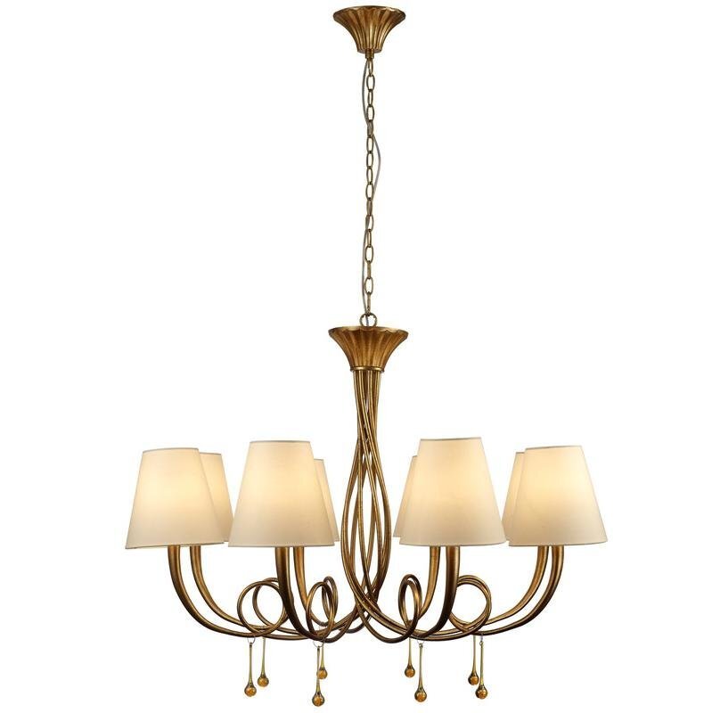 Lampadario Ø95 crema/oro