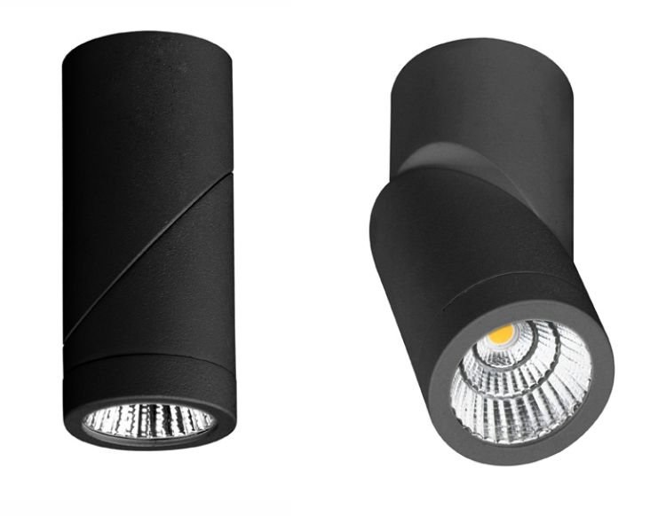 Faretto LED da superficie orientabile 8W CCT nero