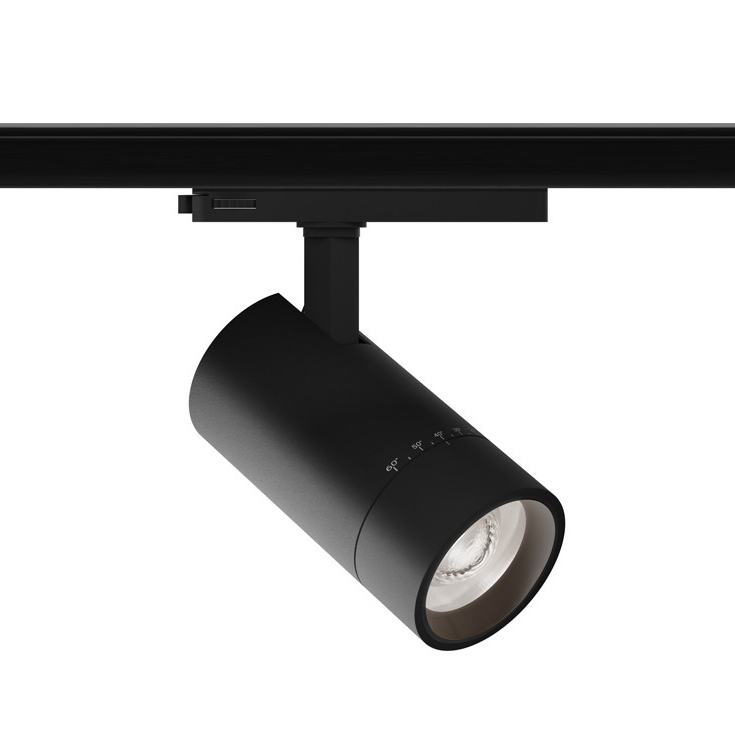 Strahler LED 3PH 20°-60° Fokussierbar Schwarz
