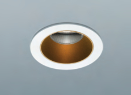 Faretto da incasso GU10 offset bianco/oro Ø80mm