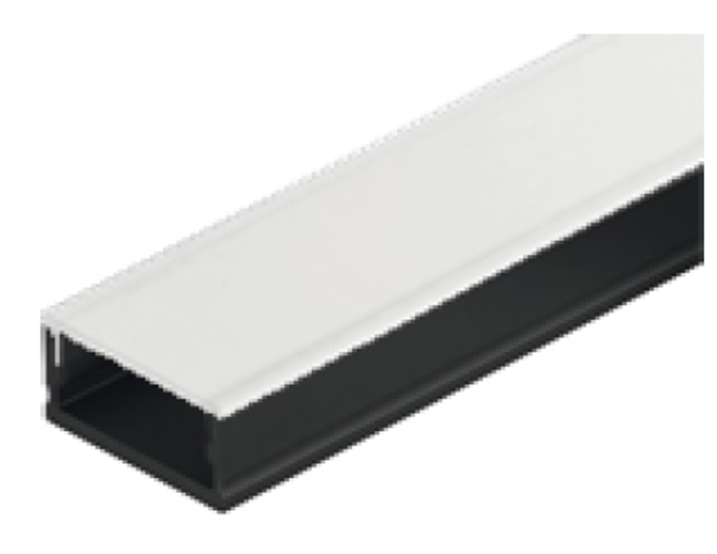 Profilo LED PREMIUM 19x9 Nero con cover opale
