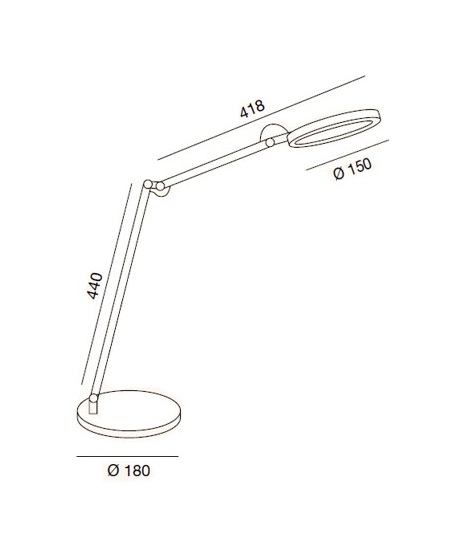 Lampada da scrivania a LED nera 9W