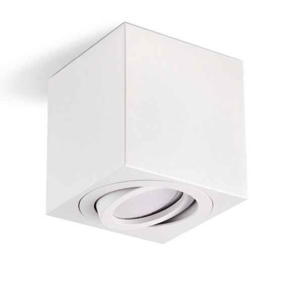 faretto da superficie bianco GU10 8,4x8,4x8cm