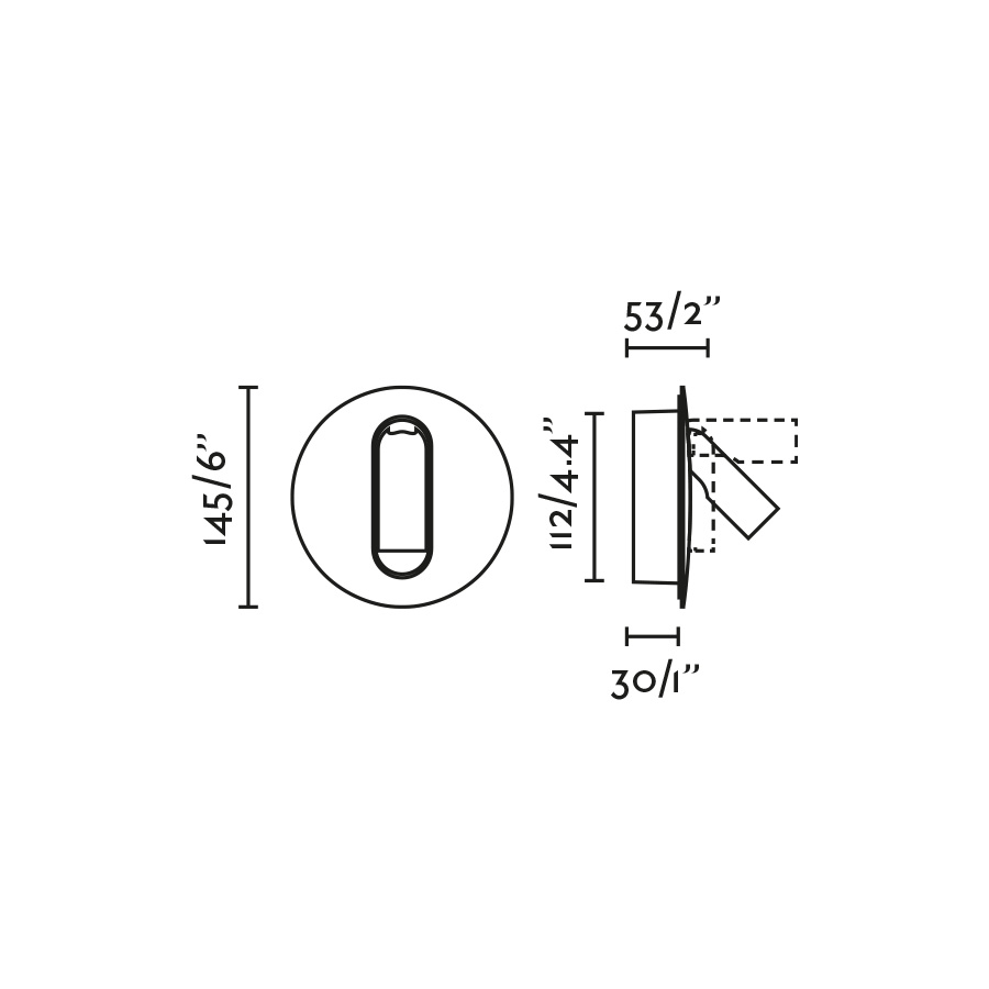 Leseleuchte Aufbau/Einbau Schwarz LED