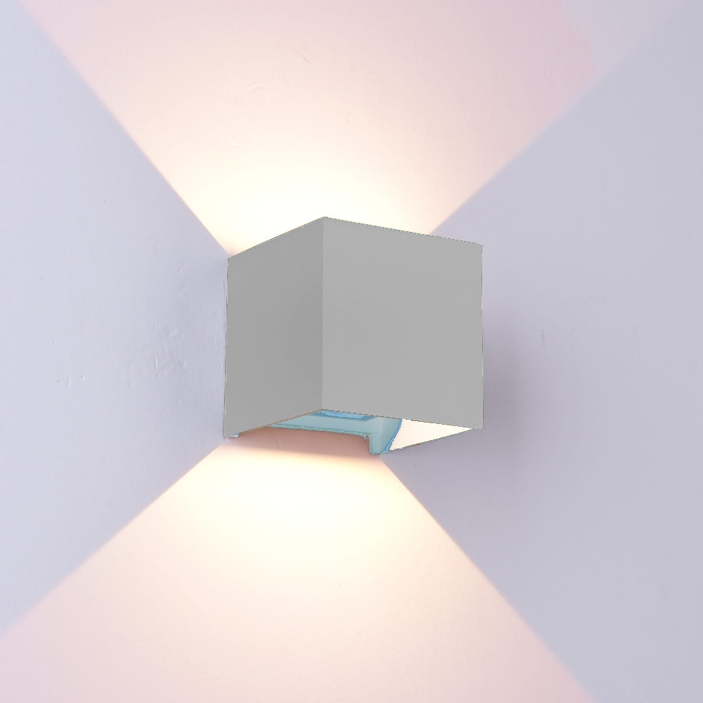 Applique LED IP65 grigia dir/ind. 5W 3000K
