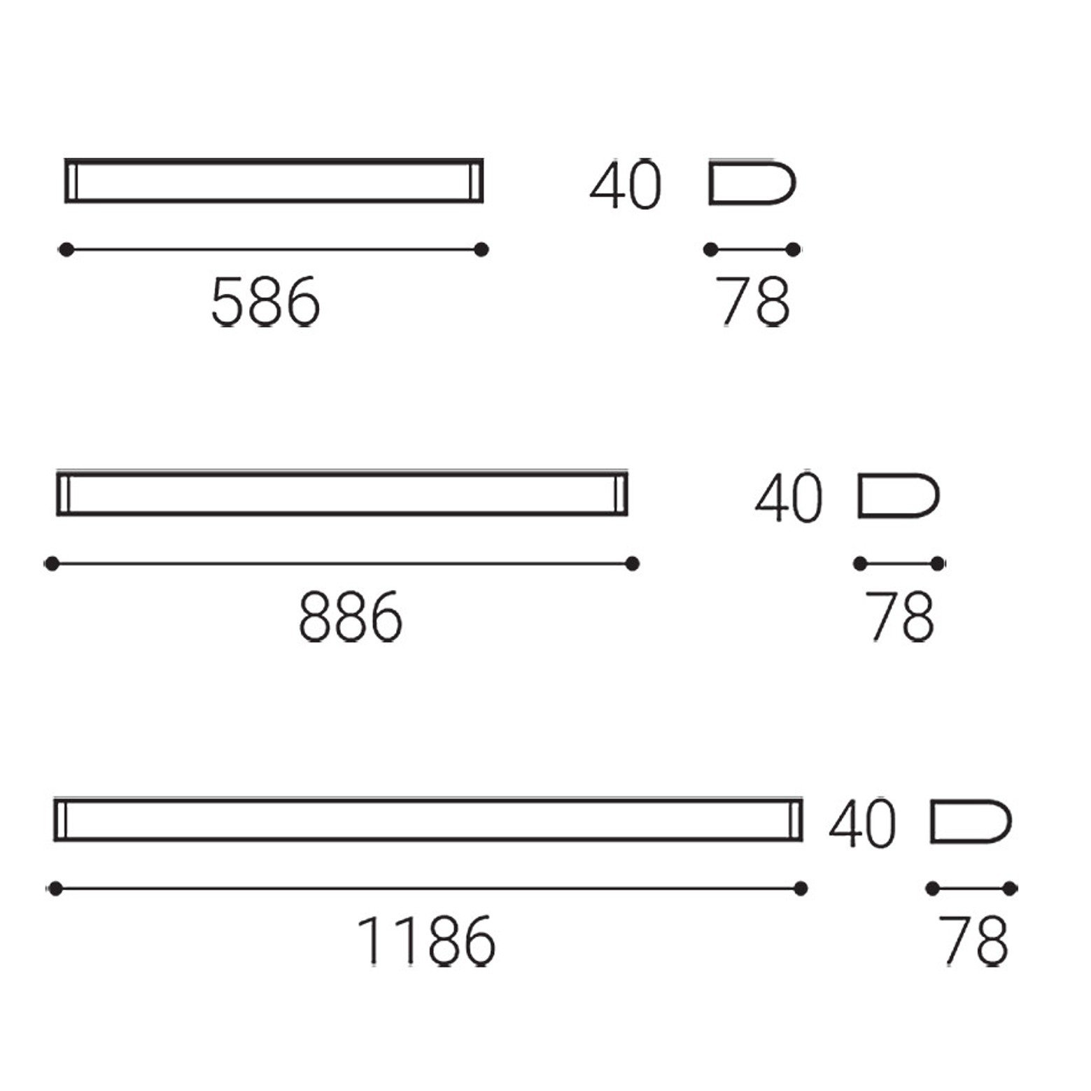 Luce a specchio a LED cromata IP44