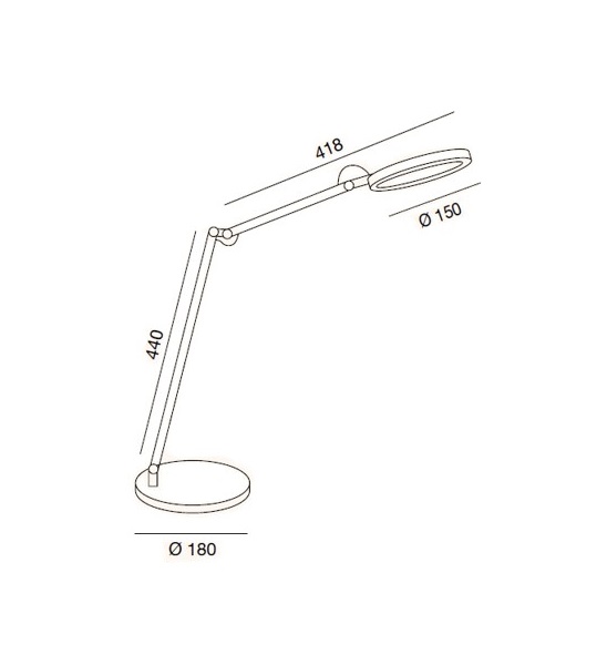 Lampada da scrivania a LED in alluminio 9W