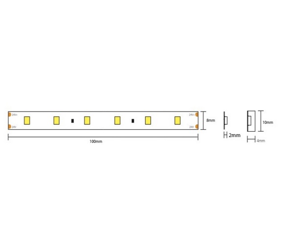 Striscia LED 7,2W IP65 24V